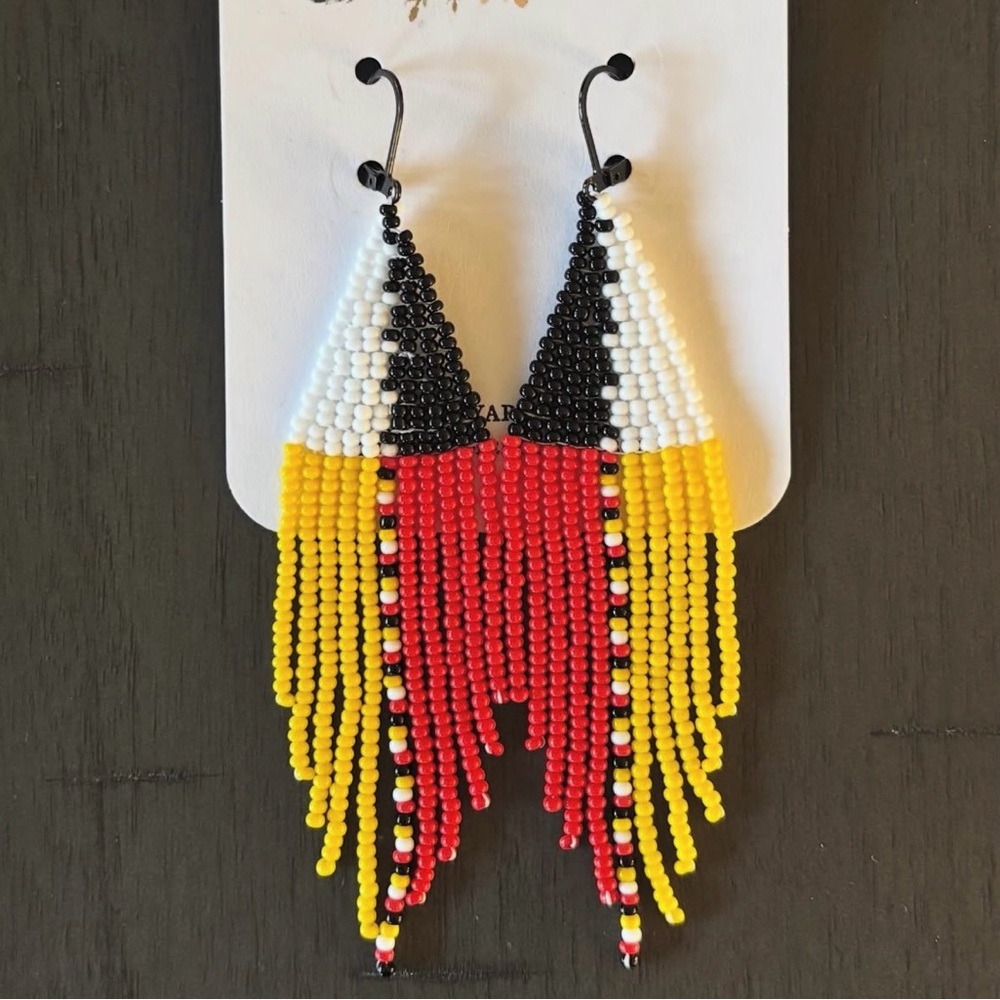 Colorful Beaded Dangle Earrings